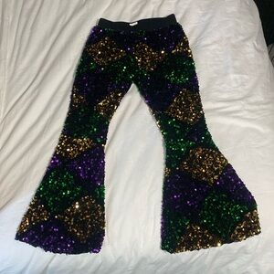 Girls Sequin Mardi Gras Pants